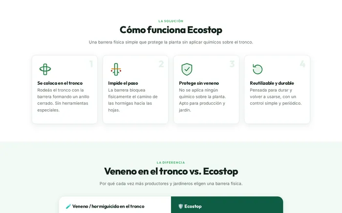 Sitio web de Ecostop barrera ecológica