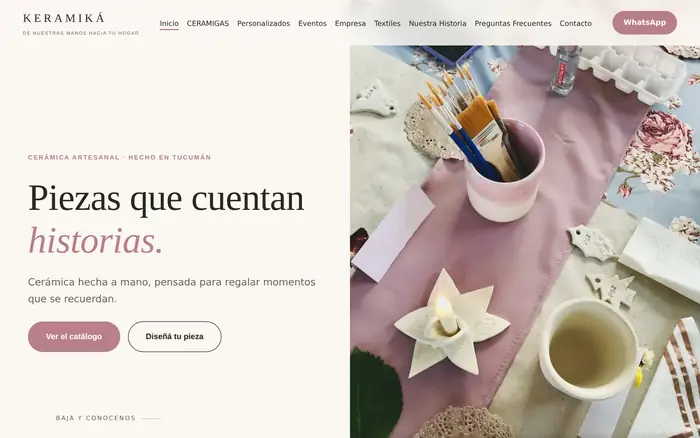 Sitio web de KERAMIKÁ cerámica artesanal